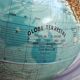 Bright vintage earth globe made in Italy 1970