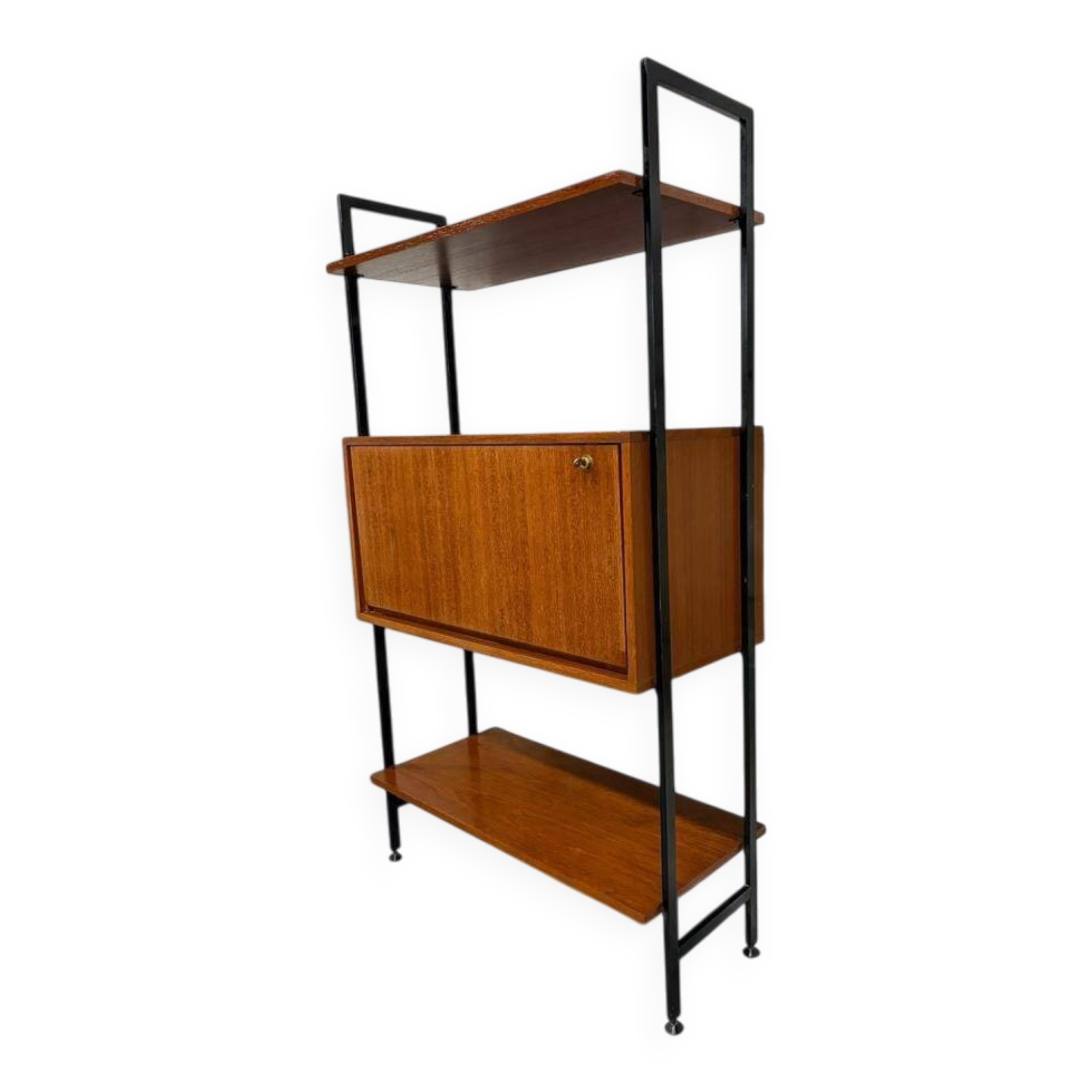 Vintage wooden wall-mounted furniture on legs / MDK secretary