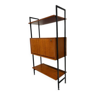 Vintage wooden wall-mounted furniture on legs / MDK secretary