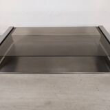Stainless steel coffee table design Roche Bobois