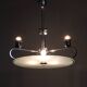 Art Deco chrome and glass chandelier, Czechoslovakia, 1930s