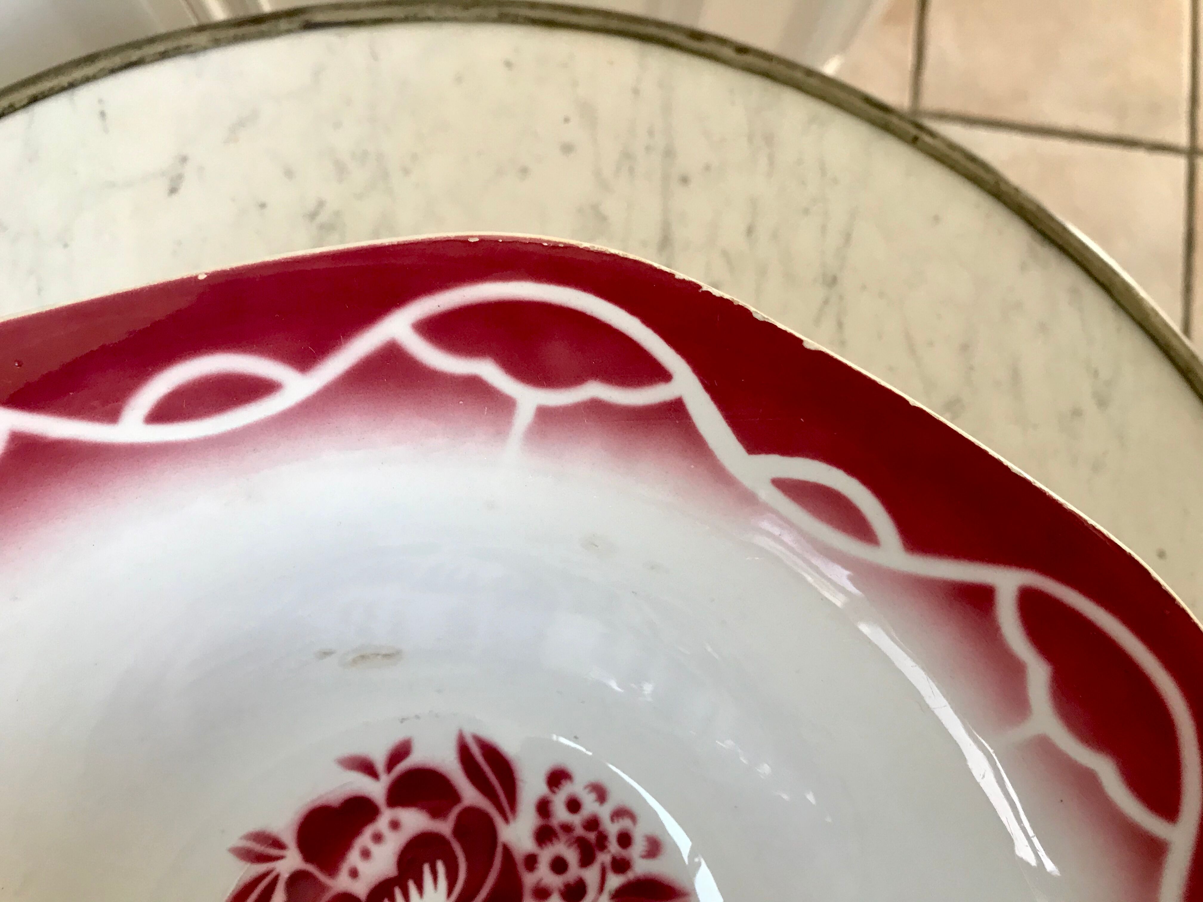 Salad bowl Digoin Sarreguemines model Odette