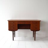 Vintage Danish Teak Desk with Bookshelf