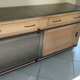 Industrial style oak sideboard