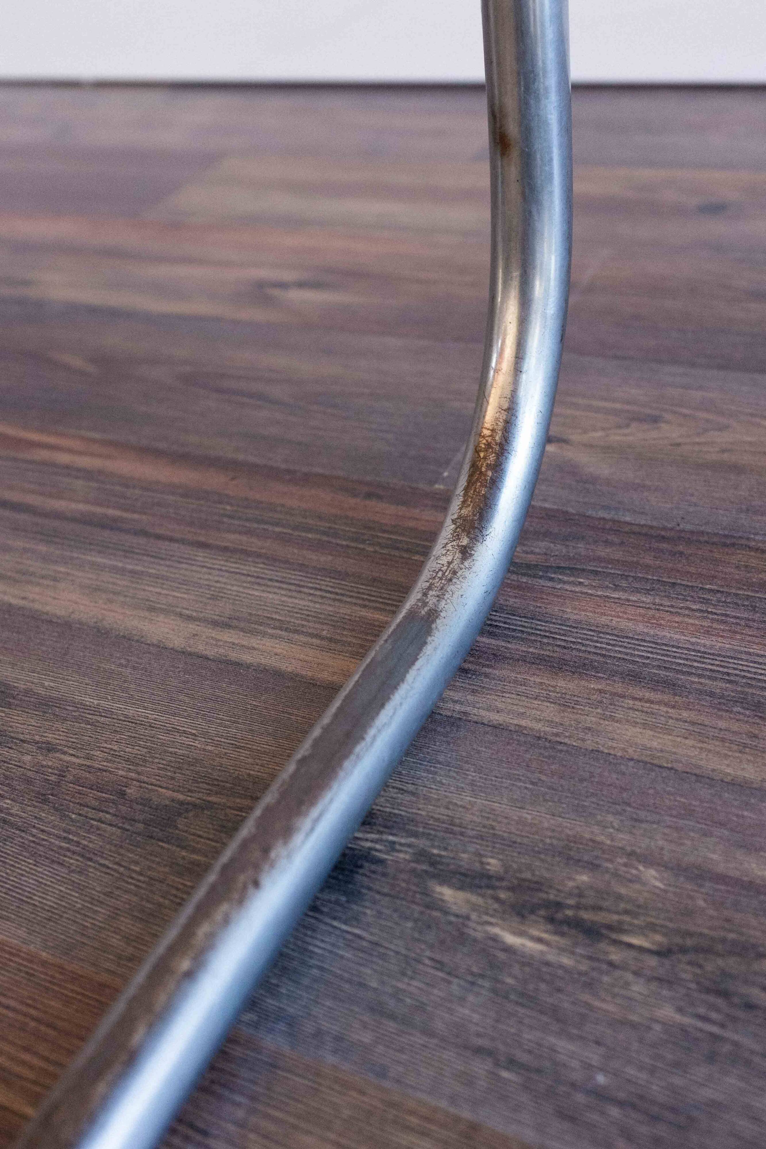 Functionalist Bauhaus Style Red Dining Chairs By Kovona, 1940s