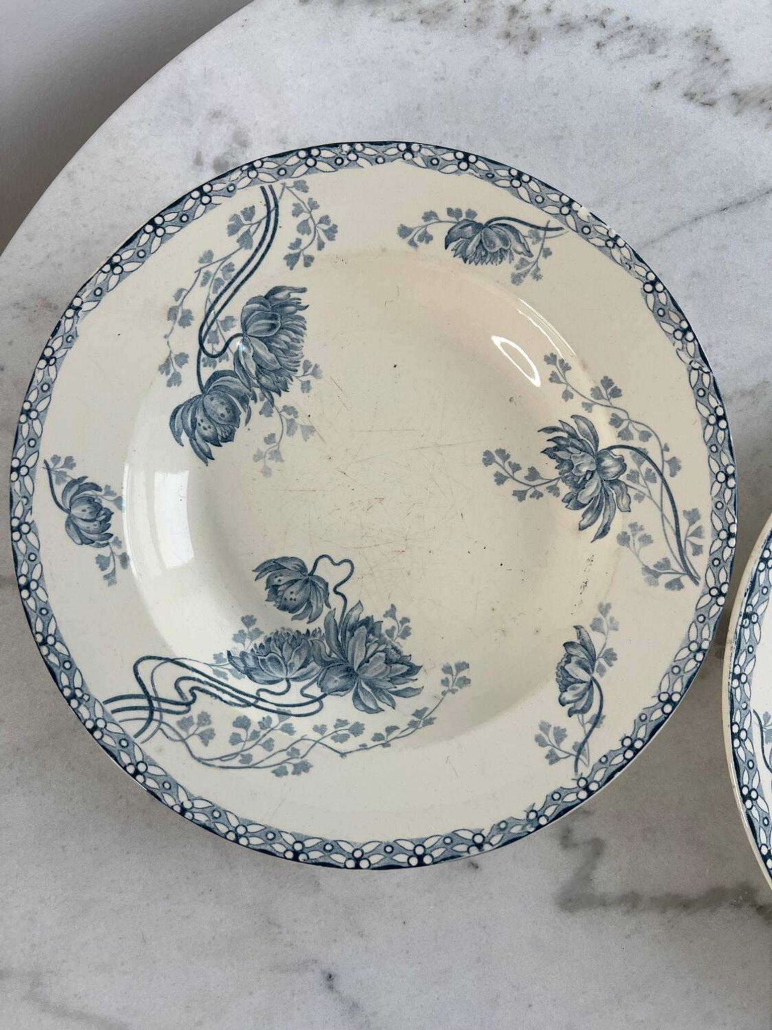 Lot de 2 assiettes creuses ROYAT Sarreguemines
