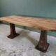 Industrial dining table