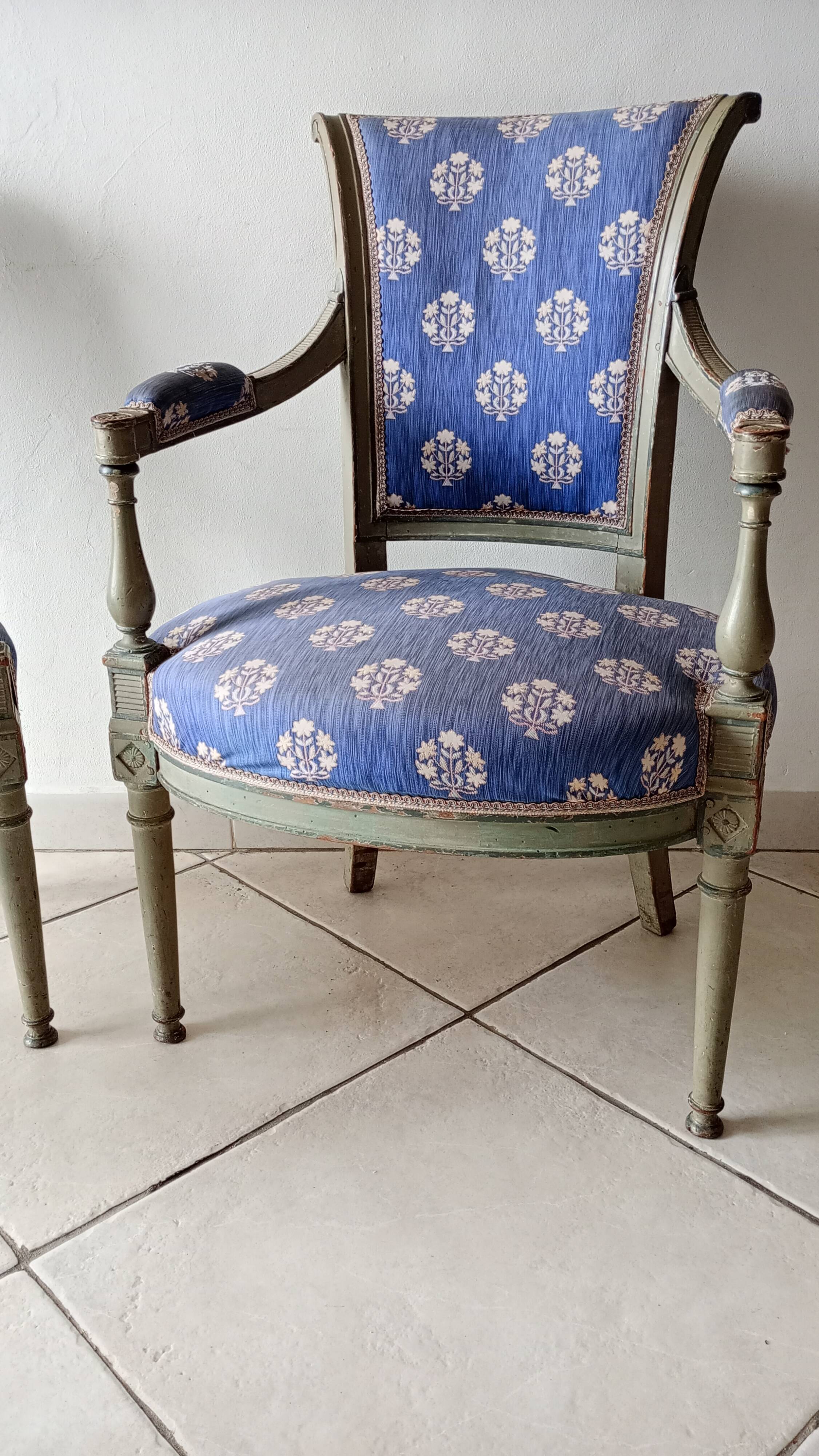 pair of Directoire armchairs