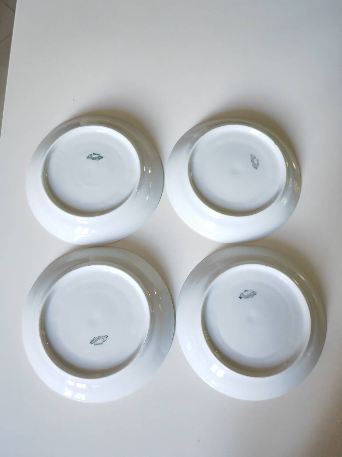 Limoges Christmas saucers