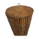 Wicker basket with lid