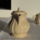 Cream teapot and its sugar bowl Sarreguemines France