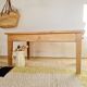 Antique wooden low farmhouse table and drawer
