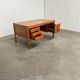 Vintage Scandinavian teak desk attributed to Christian Linneberg.