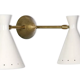 Wall lamp double white casserole