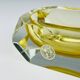 Original yellow Murano glass ashtray by Bucella Cristalli Murano, 1970s.