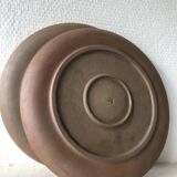 Set of flat plates, marsh stoneware