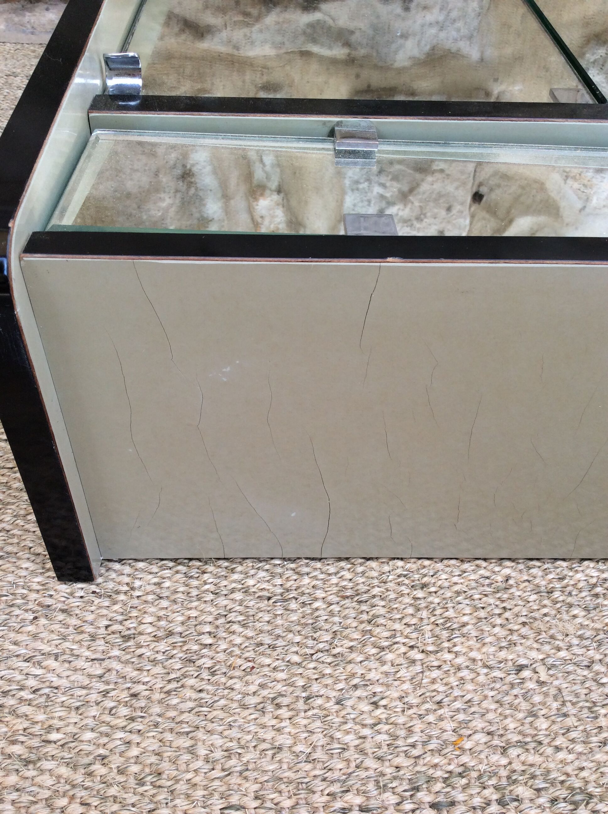 Glass toilet cabinet