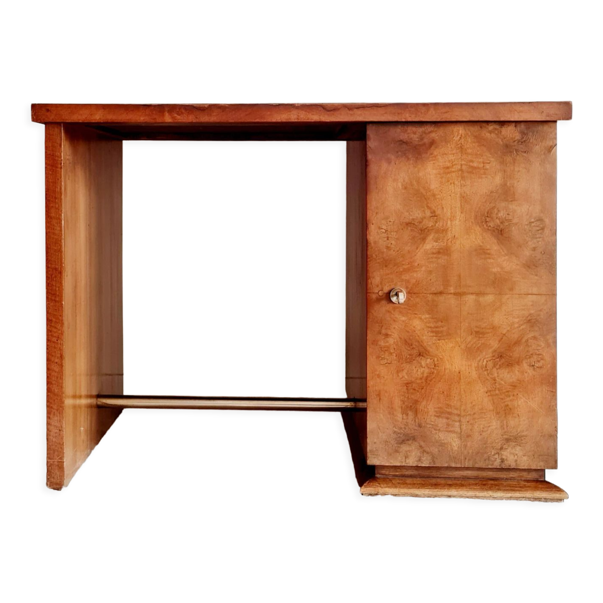 Art Deco desk mahogany plating blond