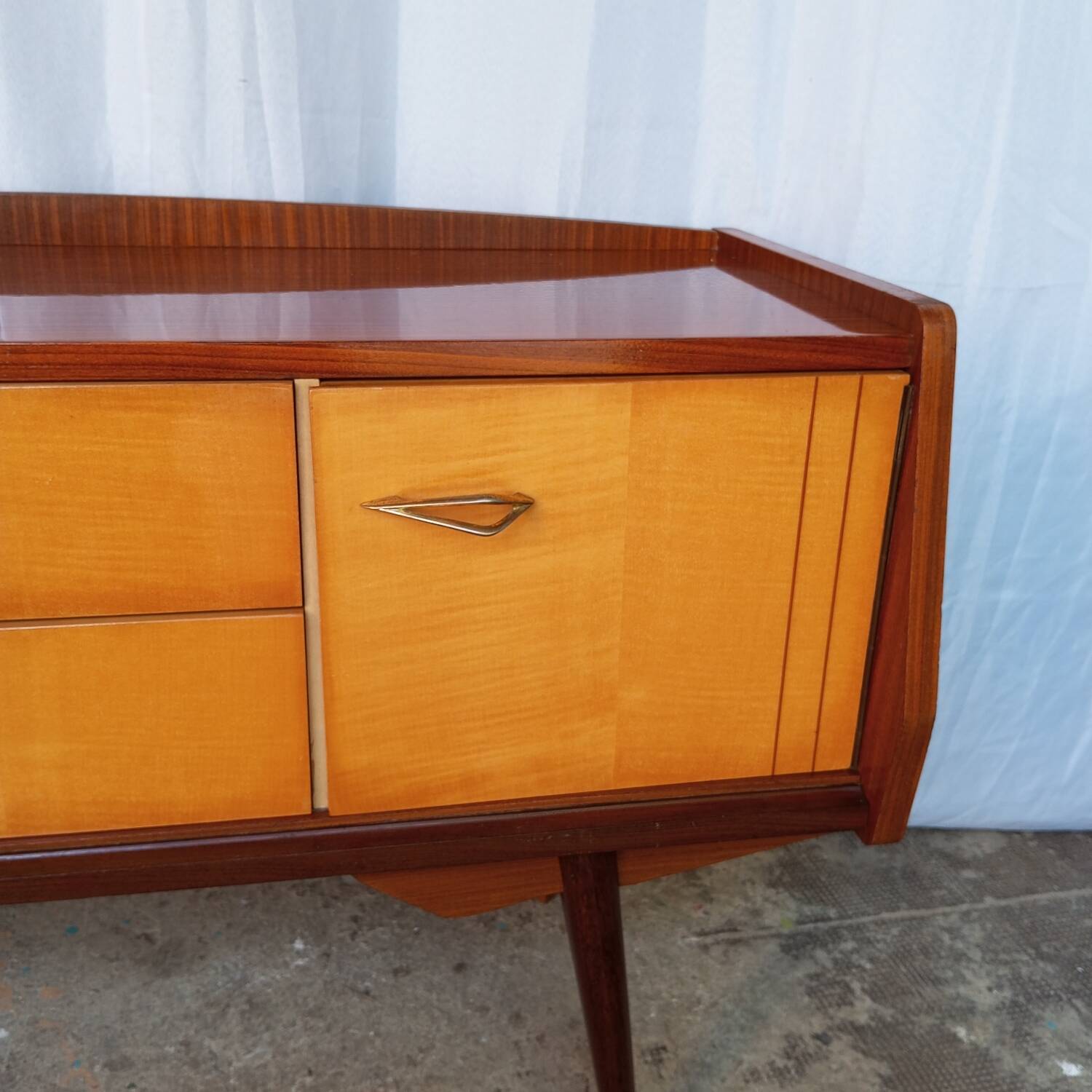 Vintage sideboard with two doors and two drawers