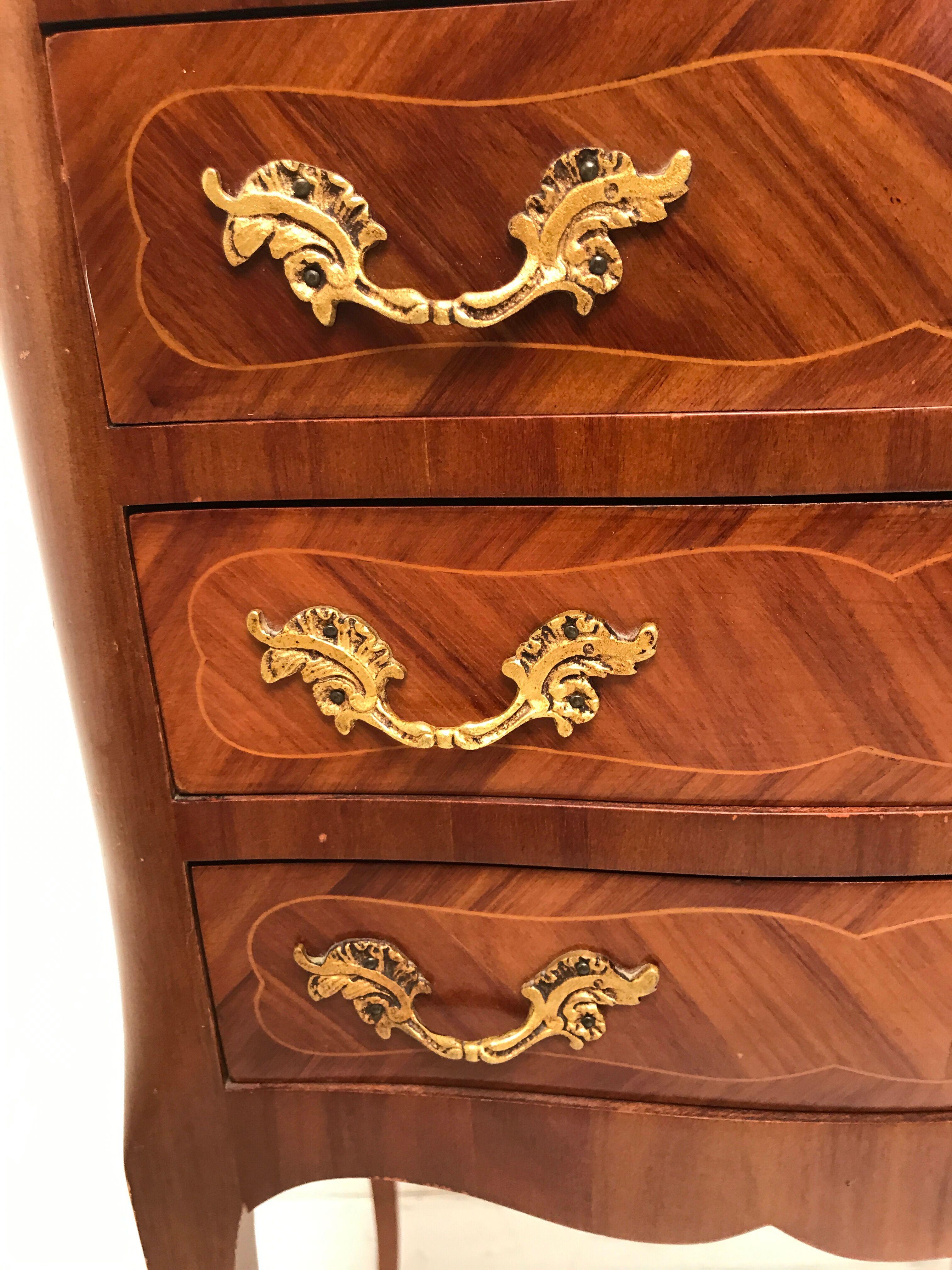 vintage louis XV style rose wooden table