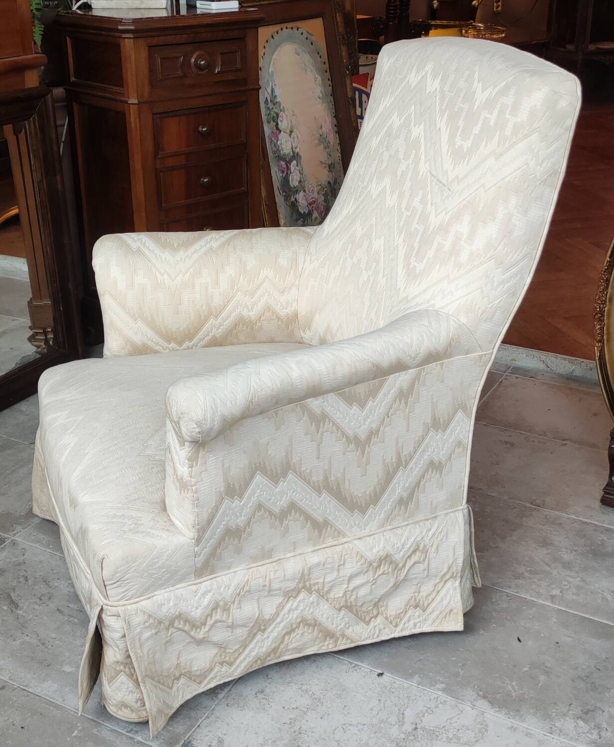 Old shepherdess toad armchair