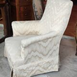 Ancien fauteuil crapaud bergère