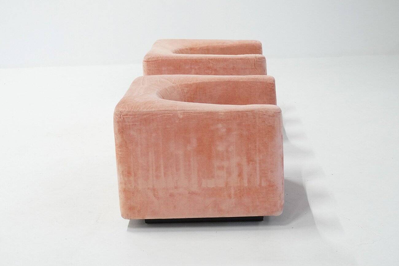 Vintage Italian Lounge Chairs by Bernard Govin for Saporiti, 1960s, Set of 2