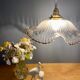 Vintage lampshade pendant lamp in white and gold granite glass