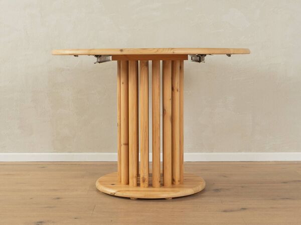 Table de salle à manger extensible des années 80 avec pieds en bois