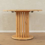Table de salle à manger extensible des années 80 avec pieds en bois