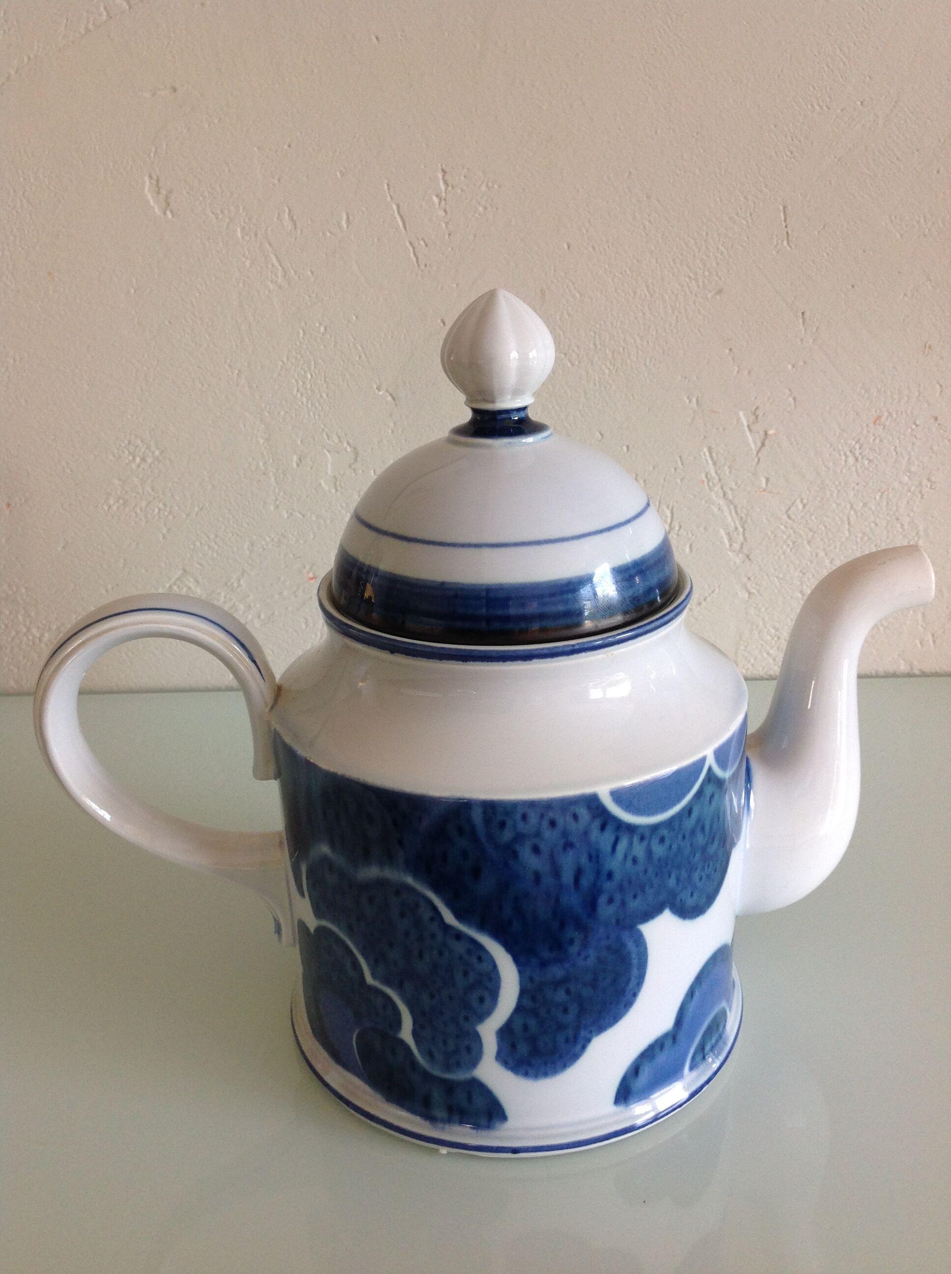 Cafetiere décor Blue Cloud by Villeroy - Boch / vintage 70s-80s