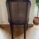 Pair of gondola armchairs in Louis XVI style with caning.