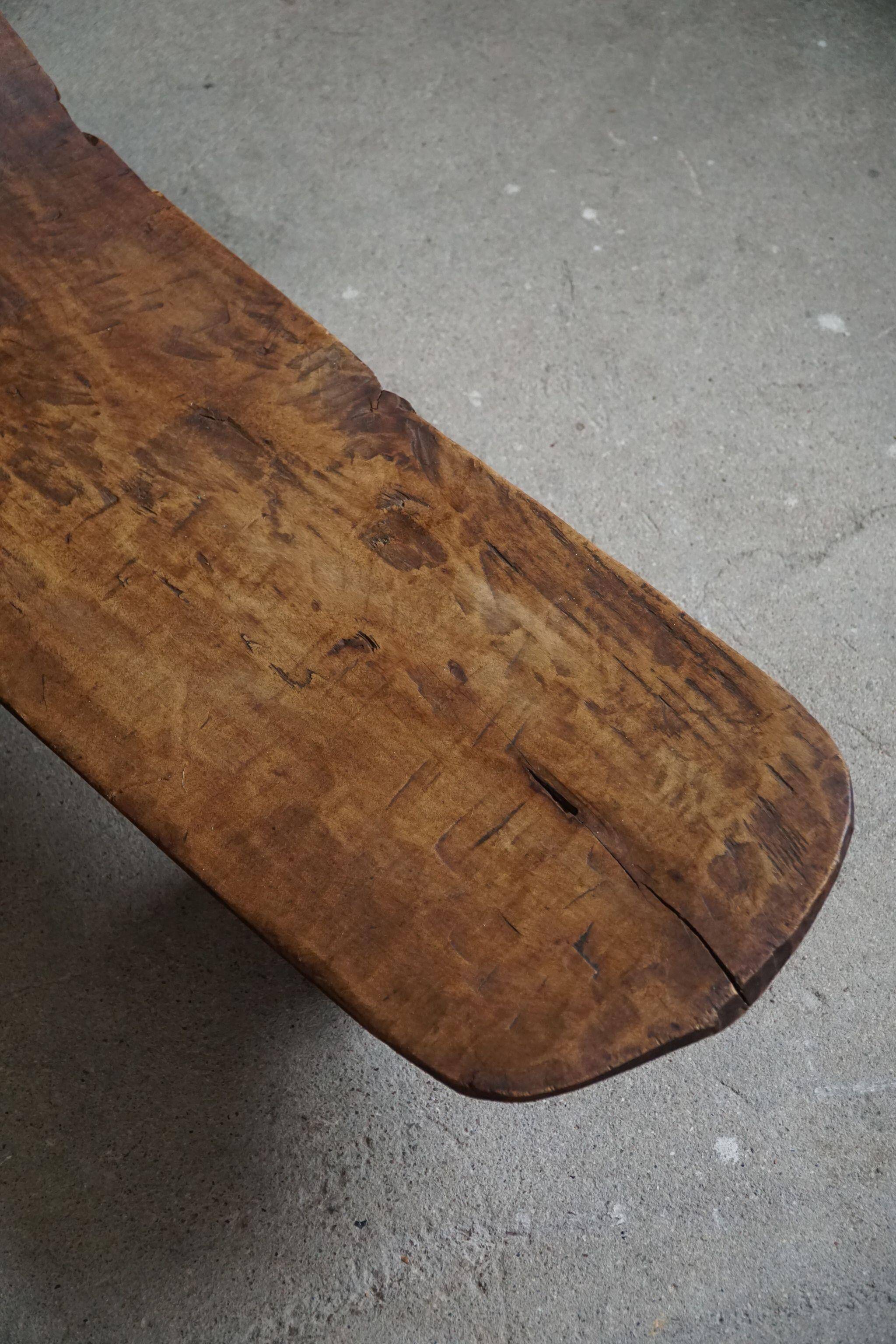 Rustic tribal Lobi chair from West Africa, Burkina Faso, Wabi Sabi, 1940s.