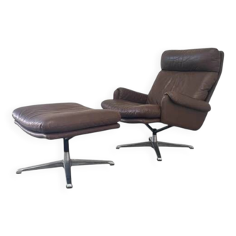 Lounge chair with hocker by Carl Straub, 1960s