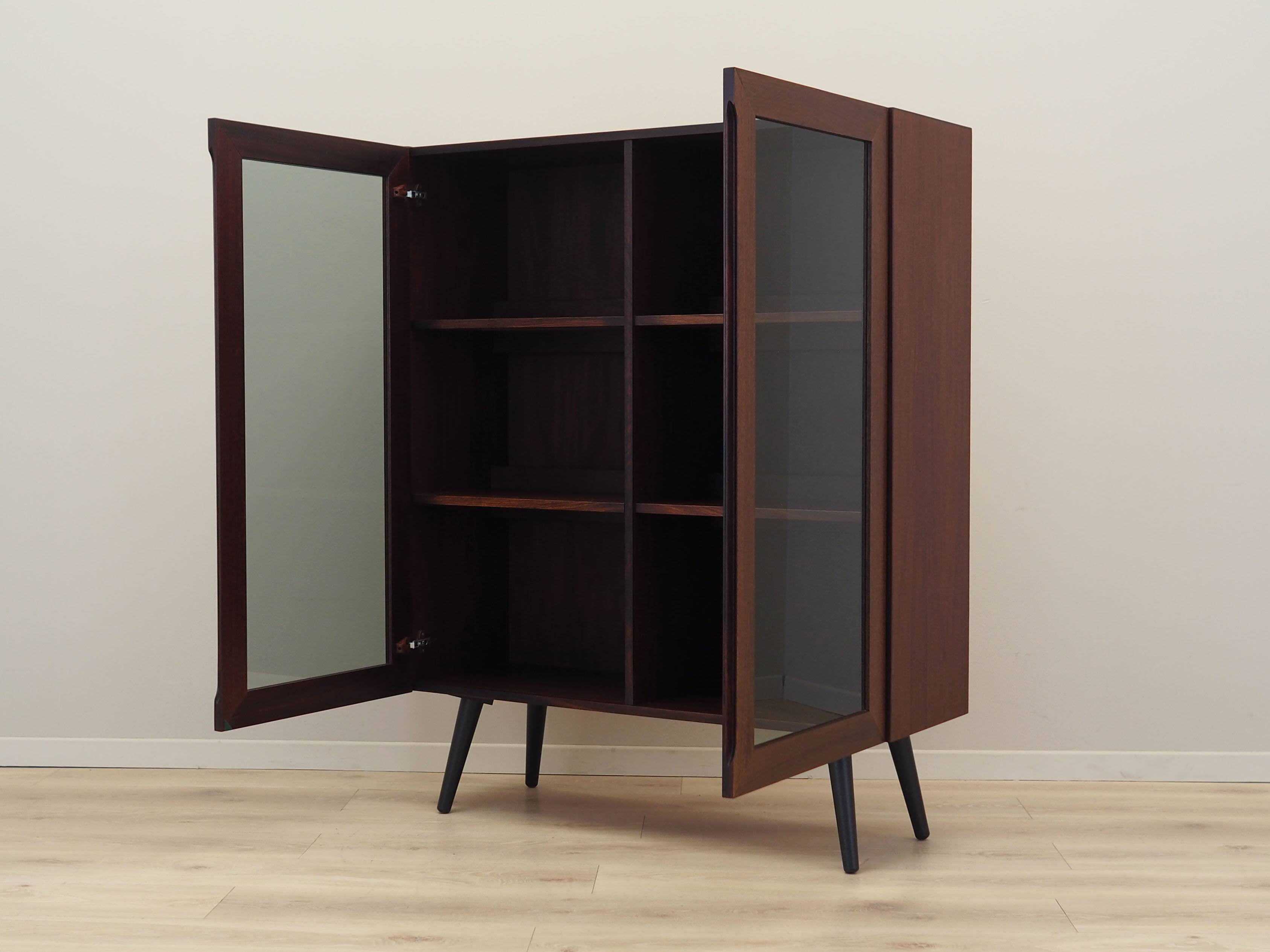 Mahogany showcase, Danish design, 1970s, production: Denmark
