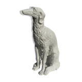 95 cm terracotta glazed Borzoi or Russian Afghan wolfhound, Austria 1960s.