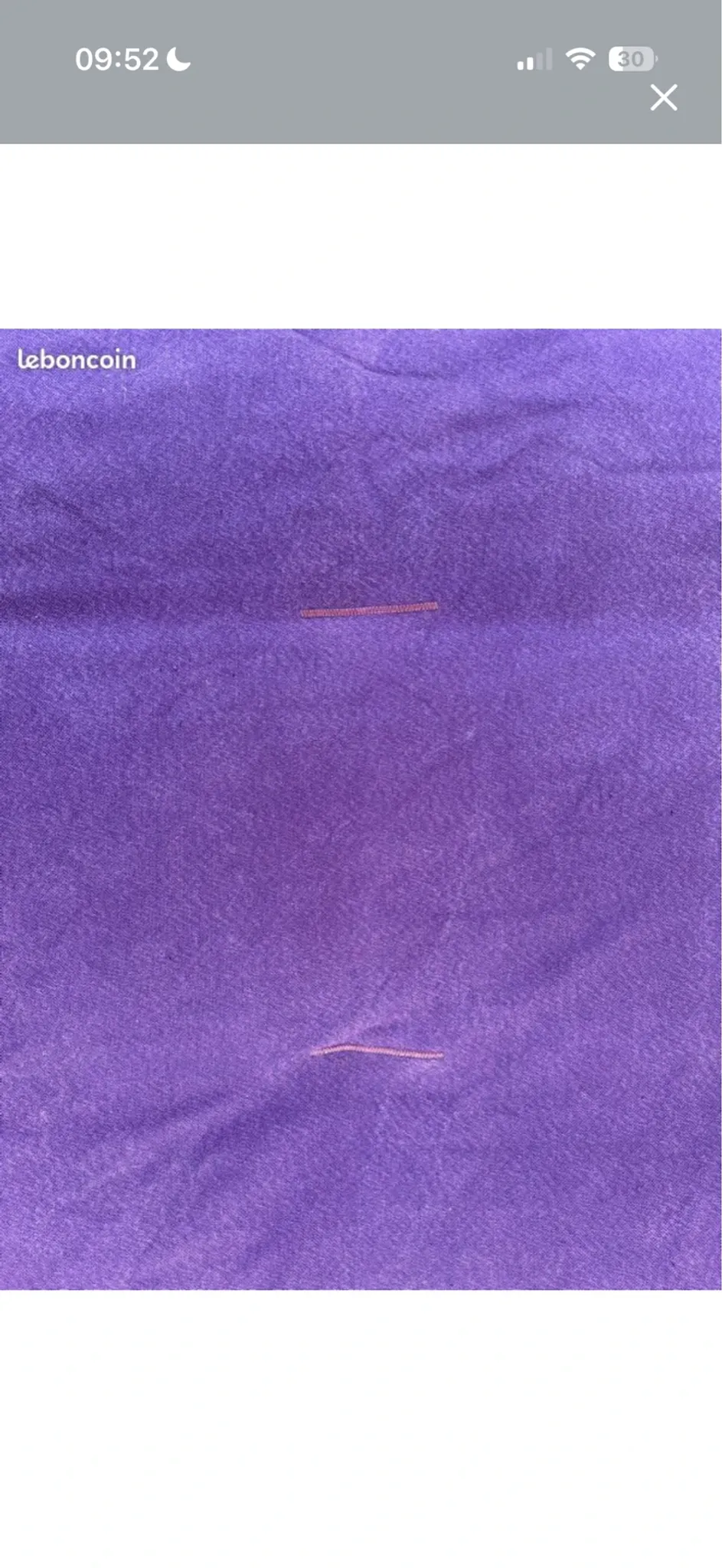Sofa module/chaise longue (meridienne) in violet, "Tufty-Too" by Patri