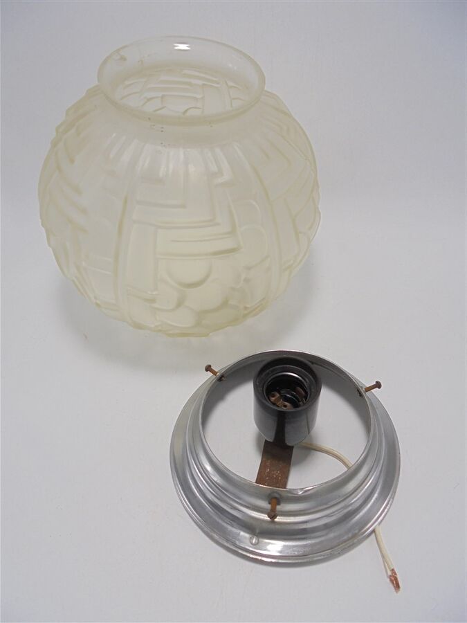 Art Deco globe ceiling lamp