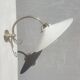 Wall lamp in opaline chrome scrolls Art Deco