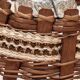 Wooden and wicker hanging decoration