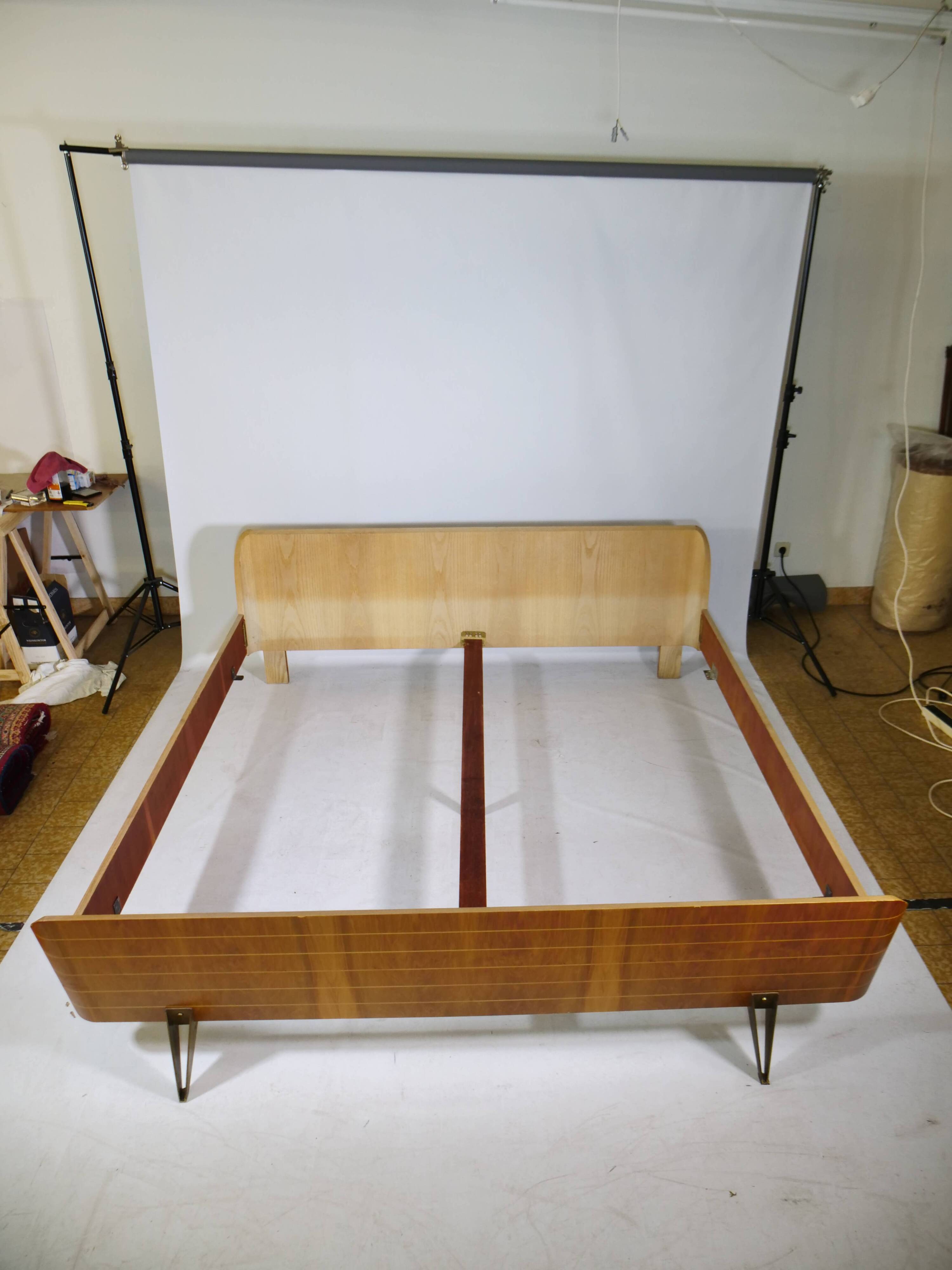 Vintage design double bed, 50s 60s