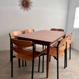 Old Scandinavian design rectangular teak table from the 60s vintage
