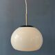 Small white Space Age mushroom pendant light