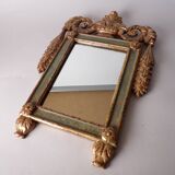 Hand carved wooden mirror