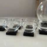 Art Deco liqueur service with a decanter and 6 glasses, in the style of Willem Jacob Rozendaal, Netherlands 1930s.