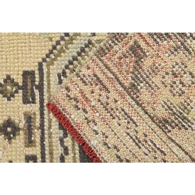 1970s Vintage Turkish Hand-Knotted Wool Cotton Orange Runner Rug 85x352