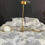 brass and alabaster ceiling light