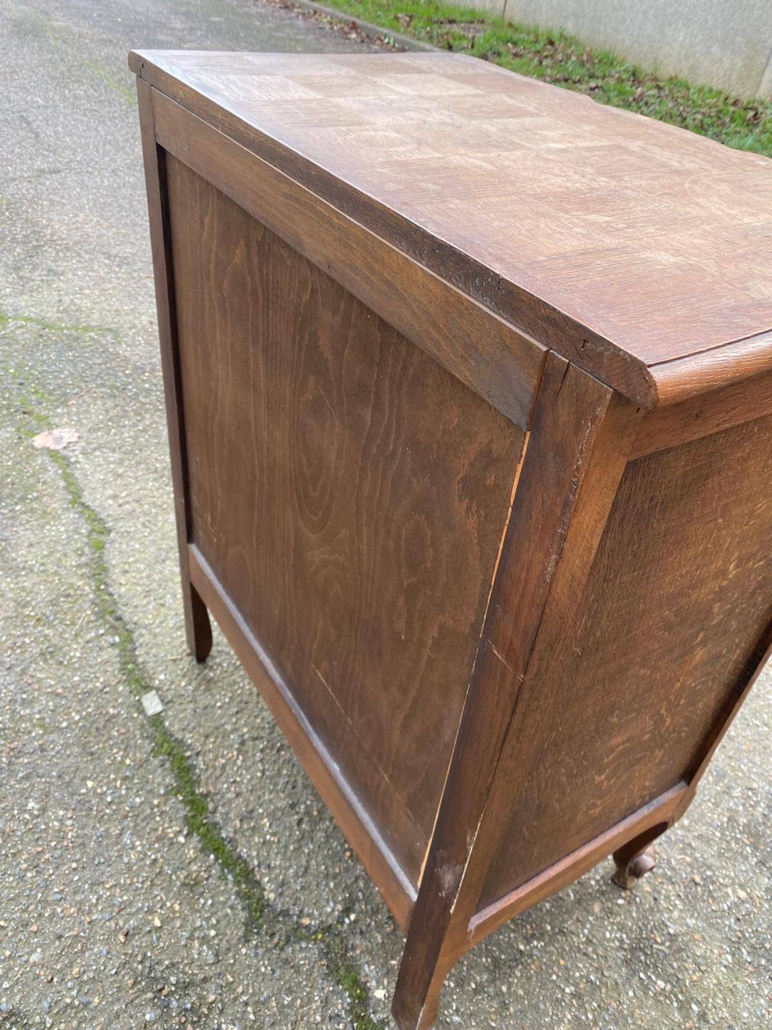 Vintage Louis XV style commode in 19th-century wood.