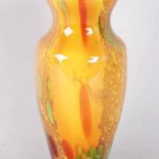 La Rochere glass paste vase, signed