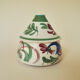 Covered pot in Pignot earthenware, rooster decoration.